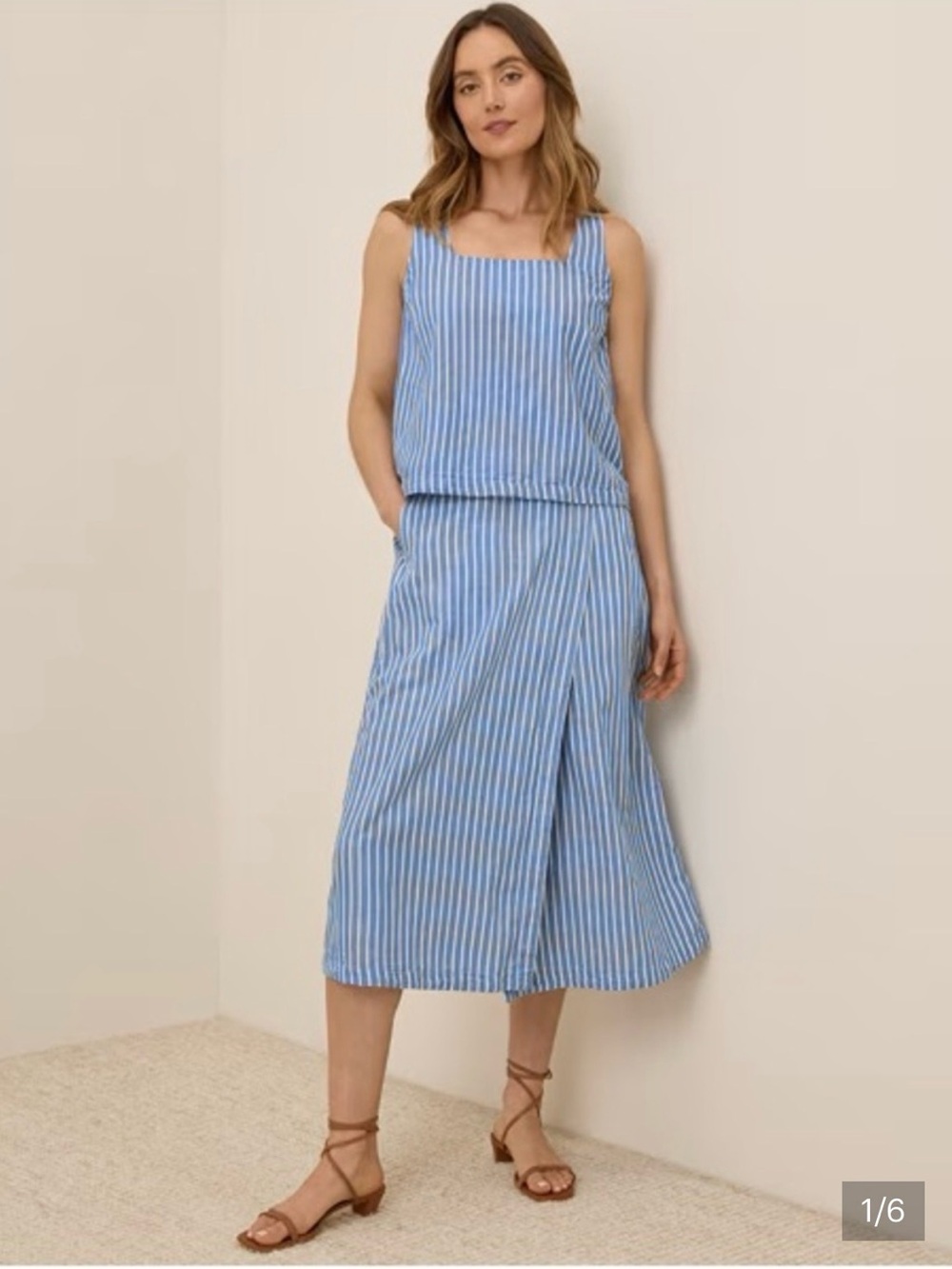Pact organic cotton/linen wrap skirt Large